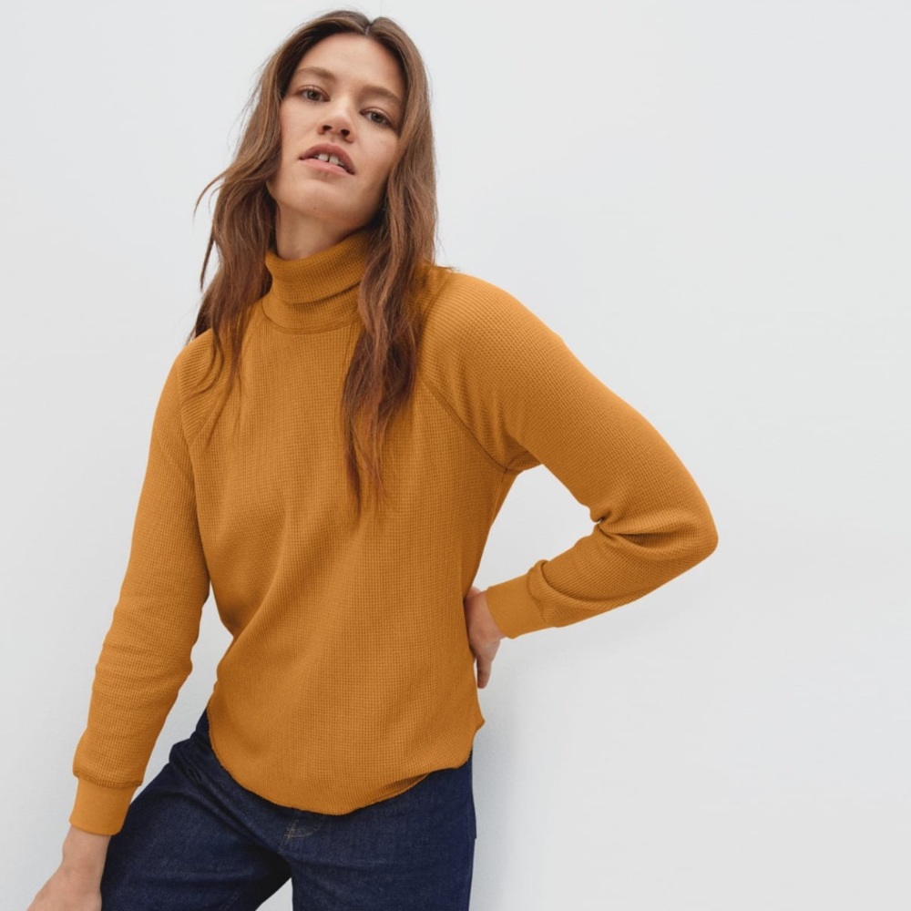 The Organic Cotton Turtleneck Waffle Tee